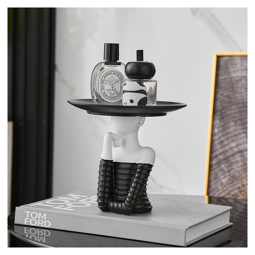 Art Woman Tray Ornament Storage