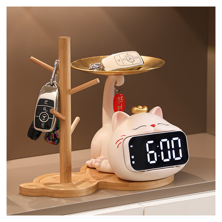 Big Mouth Cat Clock Key Organiser