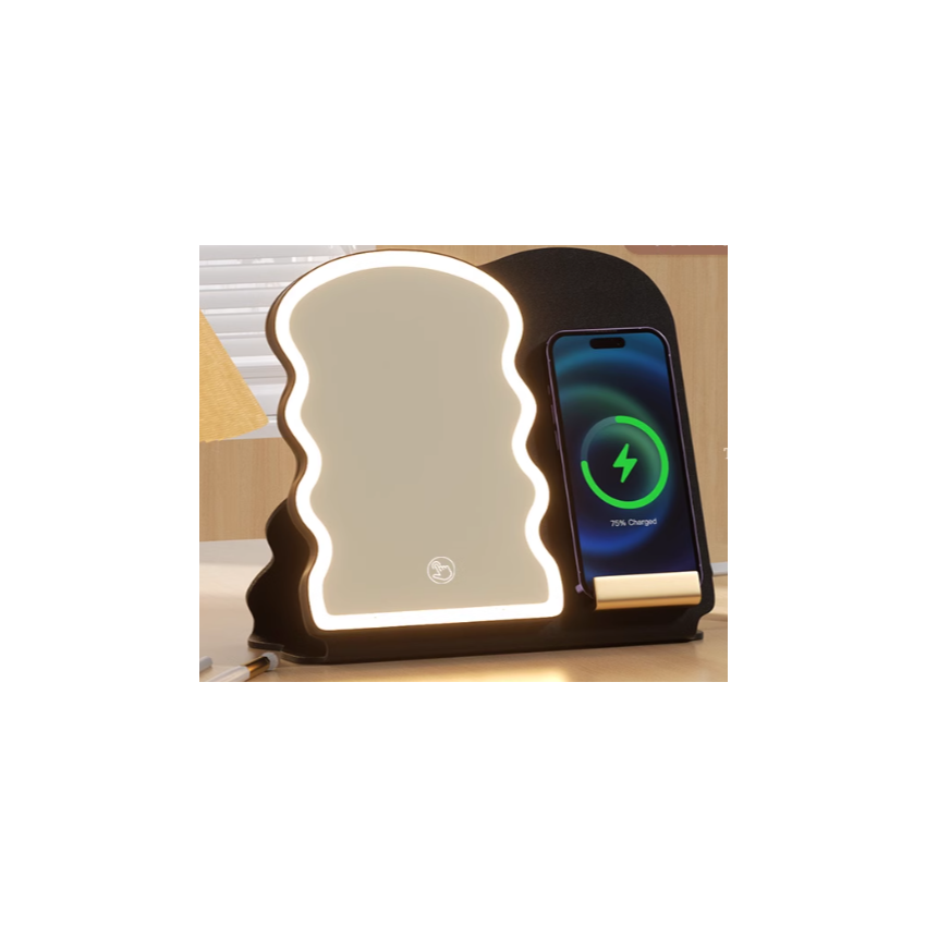 Multifunctional Led Makeup Mirror with Mobile Phone Wireless Charging