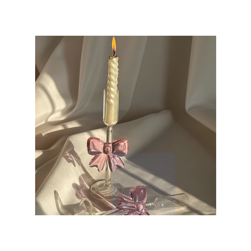 Pink Butterfly Romantic Candle Holder