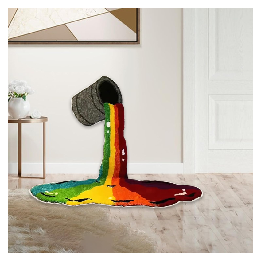 Rainbow Paint Bucket Rug