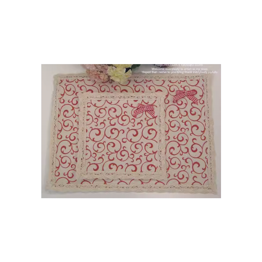 Red Check Bow Coasters