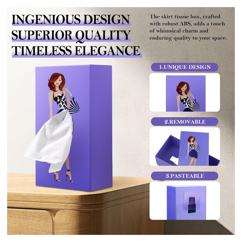 Puffy Skirt Ladies Creative Drawing Box