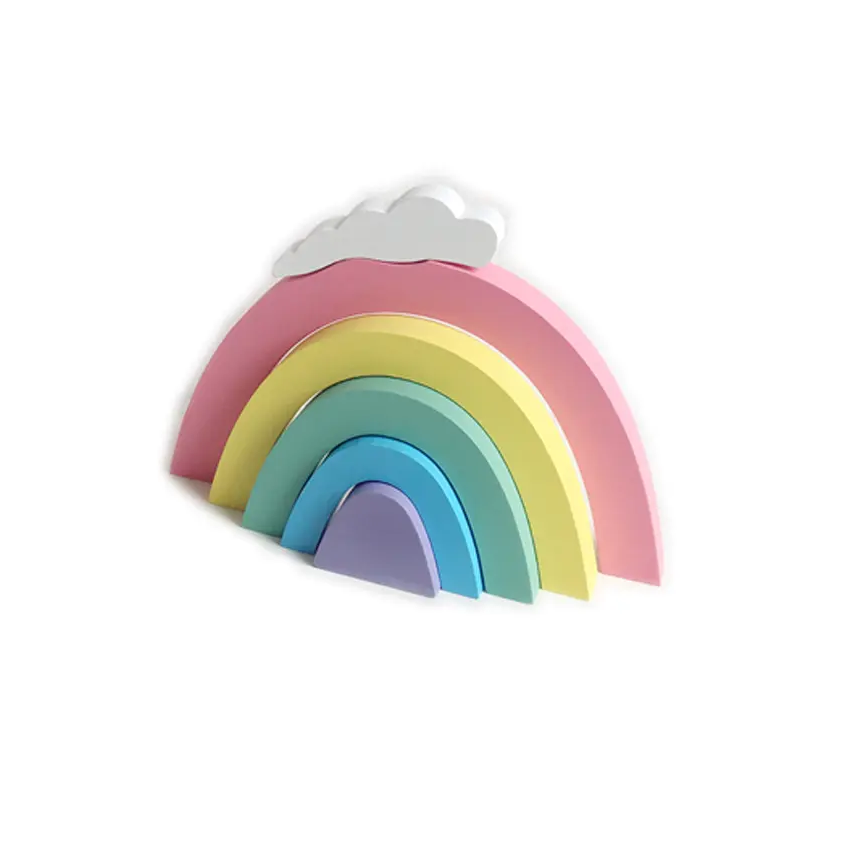 Cloud Rainbow Building Block Ornament